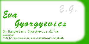 eva gyorgyevics business card